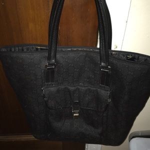 Gucci Tote/Shoulder Black Monogram ¡For Repair!